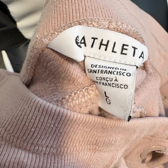 Athleta Balance Joggers Pants Women's Large Light Pink Peach Comfy Lounge - Picture 8 of 10
